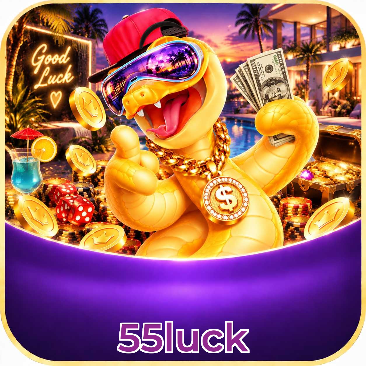 Canal oficial da 55luck no Telegram com bônus e suporte